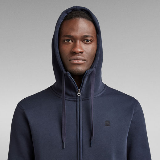 Premium Core Hooded Zip Sweater | ダークブルー | G-Star RAW® JP